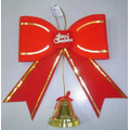 Red/ Gold Christmas Bow w/Bell Dangle (12*12Cm)